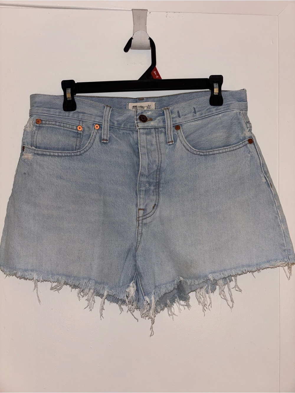 Madewell Light Wash curvy relaxed denim shorts